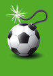 Vector: Fussball und Bombe Fussball und Bombe