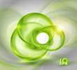 Abstract green background with glass round shapes Abstract green background with glass round shapes