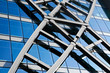 Modern futuristic office building with glass wall