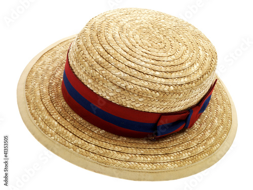 Photo: School Straw Boater Hat School Straw Boater Hat