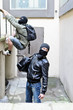 Photo: Escape from a robbery. One tries to climb on the rails. Escape from a robbery. One tries to climb on the rails.