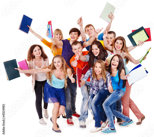 Photo: Group student with notebook. Group student with notebook.