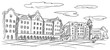 old european town cityscape vector
