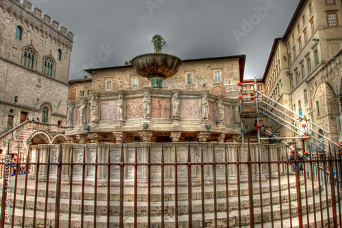 Photo: Fountain in HDR in the historic center of Perugia Fountain in HDR in the historic center of Perugia