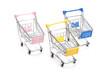 Shopping carts on white Shopping carts on white