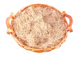 Wicker basket isolated