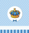 Prince was born! – cute blue crown card