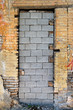 bricked up door and chipped brick wall texture bricked up door and chipped brick wall texture