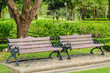 Benches in the park Benches in the park