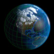 Earth Globe North America-  Latitude and Longitude