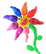 plasticine smiling flower