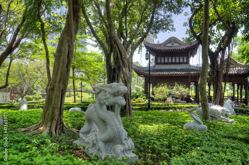 Photo: Chinese Zodiac Garden, Kowloon Walled City Park, HK. Chinese Zodiac Garden, Kowloon Walled City Park, HK.