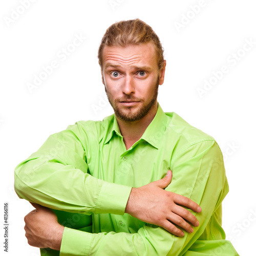 Photo: actor makes a grimace actor makes a grimace