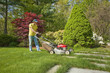Photo: Cutting grass in spring Cutting grass in spring