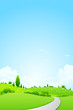 canvas print picture - Green Landscape