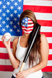 Photo: American baseball fan American baseball fan