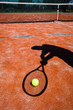shadow of a tennis player in action on a tennis court shadow of a tennis player in action on a tennis court