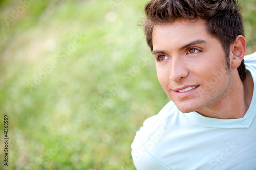 Photo: Casual man outdoors Casual man outdoors