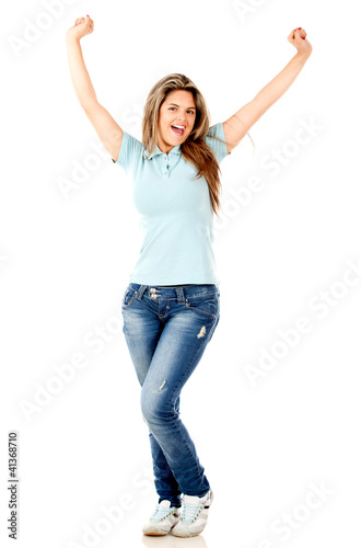 Photo: Woman with arms up Woman with arms up