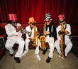 Funky musicians, wind instruments