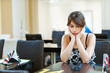 sad beautiful young woman