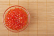 Top view of caviar