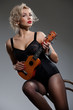 Young Woman With Ukulele Young Woman With Ukulele