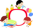 kids and frame