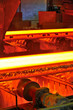 hot steel on conveyor