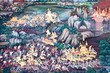 Thai Mural Painting on the wall, Wat Phra Kaew