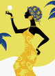 African girl silhouette