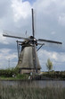 windmill in spring, kinderdijk, netherlands