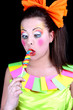 Woman in doll style with creative make-up Woman in doll style with creative make-up