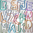 Alphabet letters made from paperclip Alphabet letters made from paperclip