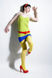 Photo: Junge Frau trägt farbige Kleidung (Color Blocking) Junge Frau trägt farbige Kleidung (Color Blocking)