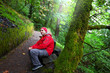 Man in forest