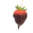 strawberry covered in dark chocolate