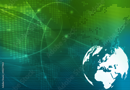 Illustration: Europe map technology style Europe map technology style