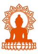 Buddha - Meditation - Vektor - einfarbig