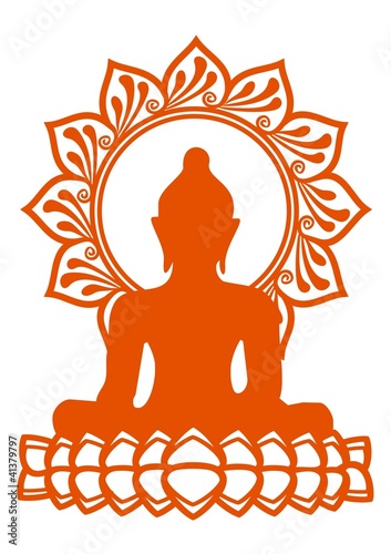 Vector: Buddha - Meditation - Vektor - einfarbig Buddha - Meditation - Vektor - einfarbig