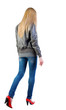 going woman back view