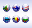 glossy globes, vector illustration