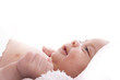 baby wrapped in a towel