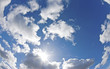 Sunshine blue summer sky. Sunshine blue summer sky.