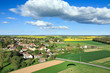 Champs de colza vue aérienne Saint-Laurent-La-Gâtine 28