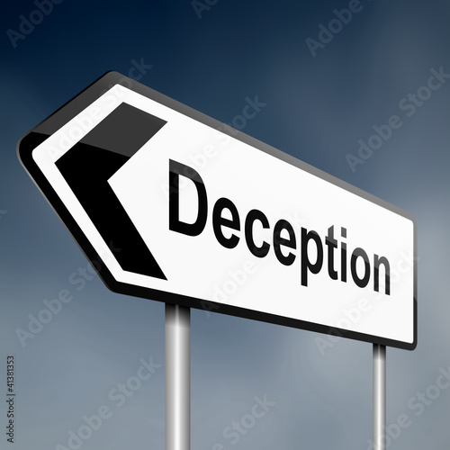 Illustration: Deception concept. Deception concept.