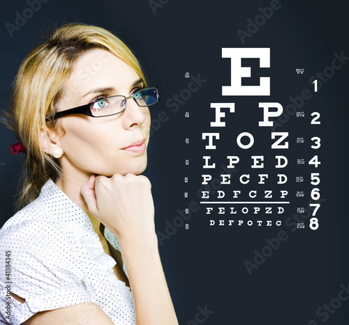 Photo: Optician Or Optometrist Wearing Eye Wear Glasses Optician Or Optometrist Wearing Eye Wear Glasses