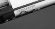 canvas print picture - "newsletter" message typed by vintage typewriter.