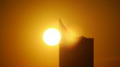 HD - Sunset over skyscraper