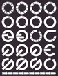 Set of circular arrows icons Set of circular arrows icons